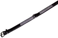 Nobby Halsband Crystal dreireihig, schwarz 47 cm (35-41 cm), 22/24 mm, 1 St&uuml;ck
