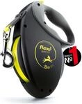 flexi&reg; Giant S/M Hunde Roll-Leine, 8m Gurt, schwarz/neon-gelb