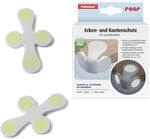 reer Eckenschutz und Kanten-Schutz f&uuml;rs Baby, nachtleuchtend, 2 St&uuml;ck, wei&szlig;
