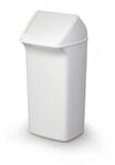 Durable Abfallbeh&auml;lter mit Schwingdeckel Durabin Flip, 40 Liter, 1 St&uuml;ck, wei&szlig;,