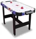 CARROMCO Crosscheck-XT Airhockey| Tisch mit bel&uuml;ftetem Spielfeld, blau
