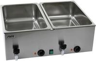 SARO Bain Marie mit Ablasshahn &ndash; F&uuml;r 2&times; 1/1 oder 4&times; 1/2 GN &ndash; Edelstahl &ndash;