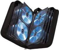 Hama CD Tasche f&uuml;r 80 Discs/CD/DVD/Blu-ray, platzsparend | Mappe schwarz zur