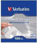 Verbatim CD Umschl&auml;ge, 100 St&uuml;ck, CD H&uuml;llen, H&uuml;llen f&uuml;r CD Rohlinge,...