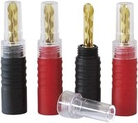 Dynavox Bananenhohlstecker 2 x rot, 2 x schwarz, 1x1x4.5cm