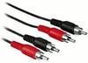 Hama Audio-Kabel 2 Cinch-Stecker - 2 Cinch-Stecker, 1,2 m, Schwarz / Rot / Weiß