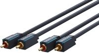 Clicktronic Stereo Audiokabel mit Kupferleiter, Chinch-Kabel Doppelt geschirmt,