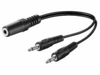Audio-Video-Kabel 0,2 m 2x3,5 mm mono St.>3,5 mm stereo Kuppl. AVK 325-0020 0.2m