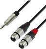 Adam Hall Cables 4 STAR YWFF 0300 Y-Kabel REAN 2 x XLR Female auf Miniklinke...