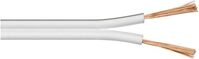 Lautsprecherkabel 2x 1,5 mm&sup2; CCA Litze, Boxenkabel, Audiokabel, 25 m, Wei&szlig;