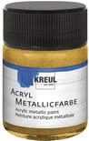 KREUL 77571 - Acryl Metallicfarbe, 50 ml Glas in gold, glamour&ouml;se Acrylfarbe mit