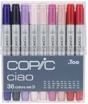 COPIC Ciao Marker Set D mit 36 Farben, Allround Layoutmarker, im praktischen