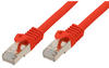 Netzwerkkabel S/FTP PIMF Cat. 7 5,00 Meter rot Patchkabel Gigabit Ethernet LAN...