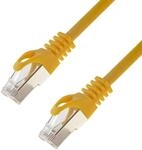 Netzwerkkabel S/FTP PIMF Cat. 7 5,00 Meter gelb Patchkabel Gigabit Ethernet LAN DSL