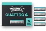 Wilkinson Sword Quattro Rasierer-Ersatzklingen, 4er-Pack