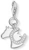 Thomas Sabo Damen Charm-Anhänger Pferd mit Hufeisen Charm Club 925 Sterling...