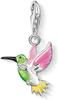 Thomas Sabo 0655-007-7 Kolibri Charm Anhänger Silber grün/pink/gelb emailliert