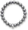 Thomas Sabo Damen-Armband Facettierte Hämatit Perlen 925 Silber 15 cm -