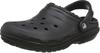 Crocs Unisex Classic Lined Clogs, Black/Black, 34/35 EU