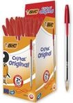 BIC Kugelschreiber Set Cristal Original, in Rot, Strichst&auml;rke 0,4 mm, 50er...