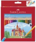 Faber-Castell - Buntstifte Set Castle 48-teilig | Brillante Farben, hexagonale...