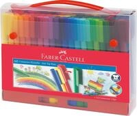 Faber-Castell - Filzstifte Set Connector Koffer, 72-teilig | 60 Filzstifte und...