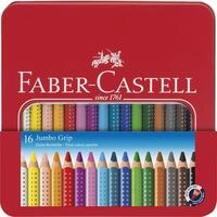 Faber-Castell - Buntstifte Set Jumbo Grip 16-teilig im Metalletui |...