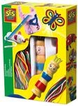 SES 862 Creative Strickpuppe und Wolle Kinder-Bastelkit, Mehrfarbig