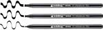 edding 1255 Kalligrafiestift - schwarz - 3 Stifte - Kalligrafiespitze 2-5 mm -
