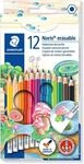 STAEDTLER 144 50NC12 Noris Club Farbstifte, radierbar, farbig sortiert, 12...