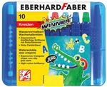 Eberhard Faber 521110 - Wachsmalkreide Winner, wasservermalbar, 10 Wachsmalstifte in