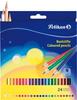 Pelikan 724013 - Buntstifte sechseckige Holzstifte Packung mit 24 Farben