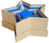 folia 3509 - Geschenkboxen, Pappschachteln aus Karton, in Sternform, 6 Stück in