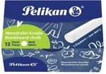 Pelikan Tafelkreide Wei&szlig; &ndash; 12 St&uuml;ck, 12x90mm | Staubfrei, Abwaschbar,