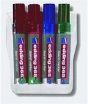 edding 365 Whiteboardmarker - schwarz, rot, blau, gr&uuml;n - 4er-Set - Keilspitze 2-7 mm