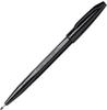 Pentel S520-A Sign Pen Faserschreiber, 0,8 mm Strichstärke, schwarz, 12er Pack