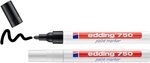edding 750 Lackmarker - schwarz, wei&szlig; - 2 Stifte - Rundspitze 2-4 mm - Lackstift zur