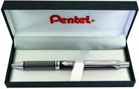 Pentel BL407A-BOX EnerGel Liquid-Gel-Roller Sterling mit matt-schwarzes Geh&auml;use,