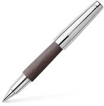 FABER-CASTELL - Tintenroller e-motion Holz Chrom, schwarz