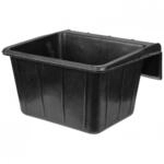 Kerbl Futtertrog zum Einh&auml;ngen, Futtereimer, schwarz, 42 x 40 x 25 cm, 20 l, Gummi,