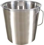 Kerbl Edelstahleimer (Fassungsverm&ouml;gen 8,5 l, innen und au&szlig;en hochglanzpoliert, mit