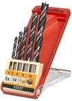 kwb 5-tlg CV Holzbohrer-Set &ndash; Holz-Spiralbohrer &Oslash; 4 &ndash; 10 mm, f&uuml;r Hartholz und