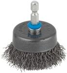 wolfcraft Stahldraht-Topfb&uuml;rste &Oslash; 75 mm I 2108000 I f&uuml;r Metall, Blech, Holz und