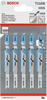 Bosch 5x Stichsägeblatt T 118 B Basic for Metal (für Stahlbleche, Professional