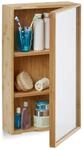 Relaxdays Bad Spiegelschrank aus Bambus, eint&uuml;riger Badezimmerschrank mit...