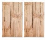 Zeller 26277 Herdabdeck-/Schneideplatten-Set Wood, 2-TLG., ca. 30 x 52 cm