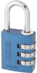 ABUS Zahlenschloss 145/30 Blau - Kofferschloss, Spindschloss u. v. m. -