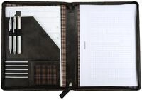 Pride and Soul 30106 Schreibmappe A4 mit Karo-Futter, Ledermappe im Vintage...
