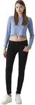 LTB Jeans Damen Molly Jeans, Black To Black Wash, 25W / 30L