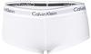 Calvin Klein Damen Hipster Boyshort Baumwolle mit Stretch, Weiß (White), S
